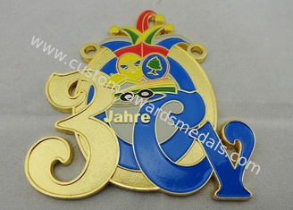 2.o o medalla del carnaval de 3D CY por la aleación del cinc con el esmalte suave, chapado en oro, lado trasero plano