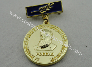 las medallas de los premios de la aduana del hierro 3D o del latón/del cobre con a presión fundición, alto 3D y arriba polaco