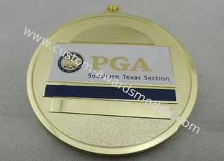 El hierro de la sección de PGA Tejas/la medalla meridionales del latón/del cobre con el esmalte sintético, aleación del cinc a presión fundición