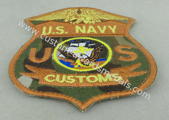 Remiendos de encargo del bordado de la marina de guerra de los E.E.U.U. tejidos para los militares americanos
