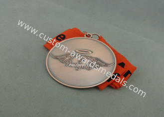 Medallas fundidas a troquel aduana de sellado de cobre amarillo de la cinta, medallas del esmalte de la aleación del cinc para correr