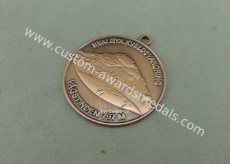 De cobre antiguos de los deportes mueren las medallas de la cinta de las medallas 3D del molde con el material de cobre amarillo