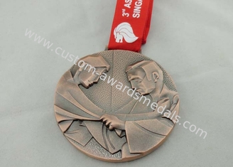Cobrizado 2013 del judo de KATA de las medallas asiáticas de la cinta 3d lleno para el regalo