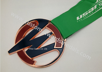 Las medallas personalizadas de los premios de la cinta a presión corte interno del esmalte suave de la fundición