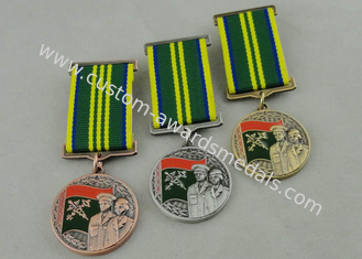 Premios de encargo de la medalla de la aleación 3D del cinc, chapado en oro antiguo y cinta especial