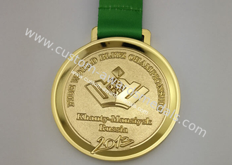 Medallas redondas de la raza 5k, medallas de lucha de la aleación del cinc del voleibol 3D del hierro