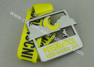 Medallas de la cinta del maratón, niquelado antiguo con la aleación del cinc