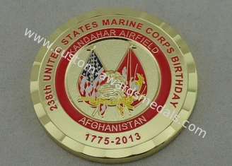 238o La moneda del cumpleaños del Cuerpo del Marines de Estados Unidos, reviste el chapado con cobre en oro sellado 1 3/4 pulgada