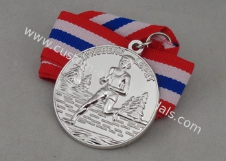 La aleación del cinc a presión medalla de la fundición, insignia corriente de plata de la medalla 3D
