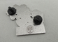 Insignia del Pin de Disney del equipo de cámara del NBC por la aleación del cinc, esmalte sintético, níquel negro, brillo llenado