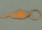 Abrebotellas de la aleación del cinc de los llaveros de la publicidad del llavero del logotipo del cobrizado