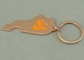 Abrebotellas de la aleación del cinc de los llaveros de la publicidad del llavero del logotipo del cobrizado