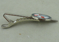 La mancuerna personalizada plata de la barra de lazo para la tachuela de lazo promocional, de cobre amarillo cerca muere sellado