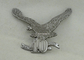 Emblema militar modificado para requisitos particulares de la aleación 3D del cinc, insignia de plata antigua del Pin de la policía