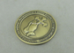 El desafío personalizado acuña, las monedas de cobre amarillo antiguas de la aplicación de ley 3D