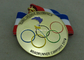 Medallas del esmalte del chapado en oro del OEM, premios olímpicos para la raza corriente