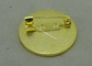 Pin corporativo modificado para requisitos particulares del esmalte sintético, Pin de cobre amarillo del oro con la parte posterior llana y plana
