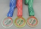 Cobrizado de las medallas de la cinta del Triathlon de la caza del huevo, impresión a todo color
