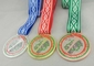 Cobrizado de las medallas de la cinta del Triathlon de la caza del huevo, impresión a todo color