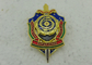 Las insignias duras del ejército del esmalte, mueren insignia pegada de la policía de la aleación 3D del cinc con militares transparentes