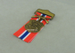 Cubra con cinc las medallas militares de los premios de la aleación, 3D a presión los medallones cortos de la cinta de la fundición