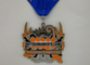 La medalla del esmalte de 3 pulgadas, karate concede las medallas de oro con la cinta llena del cuello de la impresión