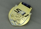 Las medallas de la cinta del maratón a presión fundición con el esmalte suave, chapado en oro 3D