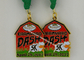 Medallones personalizados del esmalte del metal, medallas de funcionamiento de la cinta de los premios para los niños
