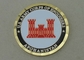 Cuerpo del Ejército de los EE. UU. de monedas personalizadas ingenieros con el material y el borde de cobre amarillo de la cuerda