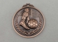 El fútbol muere diseño de las medallas 3D del molde cobrizado antiguo de 45 milímetros/Anti-latón
