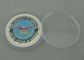 Monedas personalizadas Departamento de Defensa con el embalaje de la caja y el borde del corte del diamante