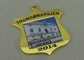 Medalla de la aleación del cinc de la aleación del cinc de Tromsomarsjen con la impresión/el chapado en oro