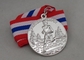 La aleación del cinc a presión medalla de la fundición, insignia corriente de plata de la medalla 3D