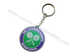 Llavero del PVC del campeonato de Wimbledon del regalo del recuerdo, llaveros promocionales del logotipo