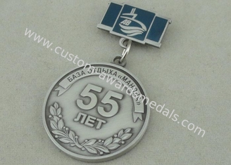 La aduana de la plata de la antigüedad de la aleación 3D del cinc concede las medallas con el esmalte duro de imitación
