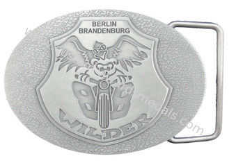 Hebilla del cinturón personalizada de Berlín Brandeburgo del metal de la aleación del estaño/del cinc sin el esmalte (OEM y ODM)