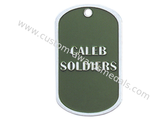Los soldados de Caleb personalizaron los collares de la placa de identificación, placas de identificación militares de encargo de la aleación del cinc con el niquelado