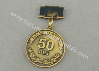 Las medallas de encargo de los premios de la aleación del cinc mueren el costar de militares antiguos del lado 3D del doble del oro