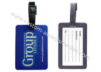 Etiqueta suave amistosa modificada para requisitos particulares del equipaje del PVC de Eco para el recuerdo, regalo promocional
