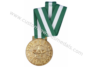 El chapado 3D del plata y en oro se divierte la medalla con la cinta larga para la reunión de deporte, día de fiesta, premios