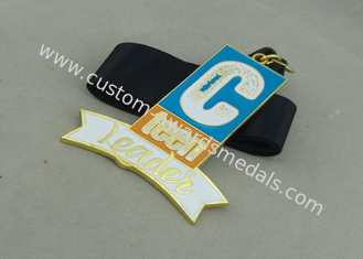 Medalla personalizada aleación suave del cinc de las medallas de la cinta del esmalte para el líder adolescente