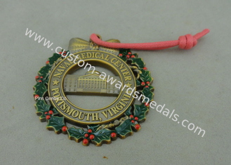 Las medallas modificadas para requisitos particulares de la cinta de la aleación del cinc, 3D a presión las medallas de cobre amarillo antiguas de la fundición