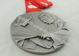 Las medallas plateadas plata de la cinta a presión fundición sin el esmalte para el premio