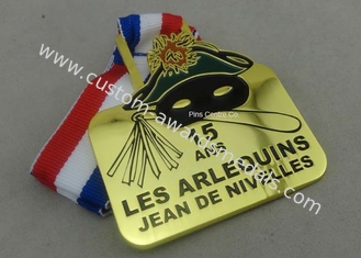Insignia de las medallas de la celebración del carnaval de Bélgica del oro, medallas de los deportes de la aleación del cinc