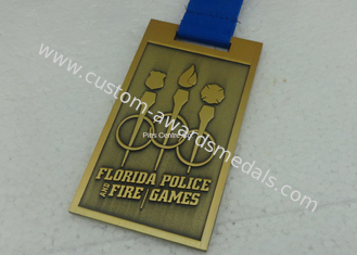 Las medallas modificadas para requisitos particulares del maratón del oro 3D, a presión las medallas del deporte de la fundición, medallas del esmalte de la cinta con la aleación del cinc