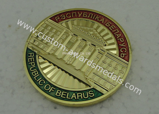 Moneda modificada para requisitos particulares del desafío, moneda de cobre amarillo del metal del recuerdo del ejército 3D