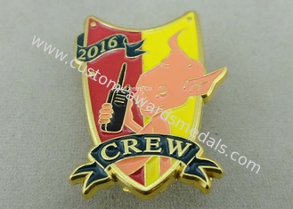 El Pin militar suave del ejército del Pin/de la policía del esmalte del metal del chapado en oro 3D Badges