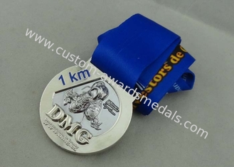 Las medallas de la cinta de DMG por la aleación del cinc a presión la fundición 3D lleno con la galjanoplastia de plata