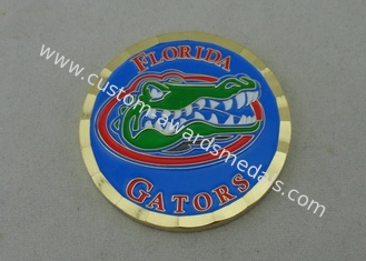 Los cocodrilos de la Florida que 3/4 pulgada personalizó las monedas, de cobre amarillo mueren pegado con el esmalte suave