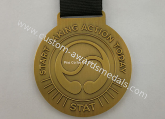 Cubra con cinc las medallas de cobre amarillo de la cinta de los deportes de la aleación para los recuerdos/honor/premio